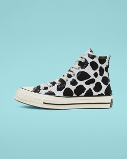 Converse Animal Print Chuck 70 Férfi Magasszárú Fekete/Fehér | DCKUWEQ-HU